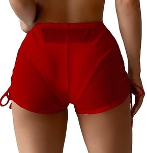 Latest Style Sexy Fit Skinny Mesh <b>Short</b> For <b>Women</b> With Drawstring Style Breathable Sporty Gym Yoga Slim Fit Elastic Waist <b>Shorts</b> - Product Image 2
