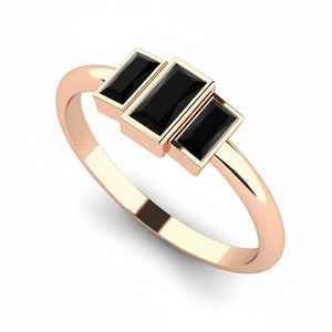 Anillo de Sello Unisex Minimalista de Plata de Ley 925 con Bisel de Ónix Negro Triple, Diseño Clásico, Joyería Personalizada - Product Image 6