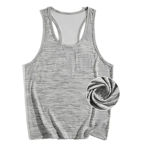 Nouveauté : T-shirts sans manches pour hommes en coton et polyester, prix de gros abordable, lavables - Product Image 1