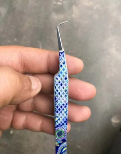 Pinzas de Acero Inoxidable con Punta Puntiaguda para Pestañas, Marca Privada, con Logotipo Personalizado, para Extensión de Pestañas de Volumen - Product Image 5