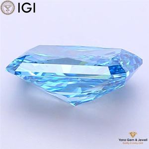 เพชรทรงเรเดียนท์ 3.00 กะรัต สีฟ้าแฟนซีวิวิด ความใสระดับ VS2 ผลิตด้วยวิธี CVD พร้อมใบรับรอง IGI ออกแบบแหวนของคุณเอง - Product Image 6