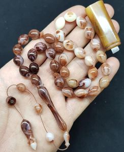 Tasbih en résine polie de haute qualité, perles de prière musulmanes, 33 perles, motif boule, fait main, Misbaha islamique, pompon, logo personnalisé - Product Image 1