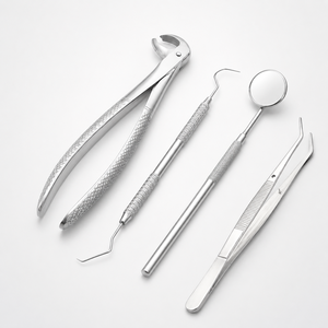 Juego de 4 Piezas de Acero Inoxidable para Examen Dental, Espejo Bucal, Sonda, Pinzas, Fórceps, Kit de Herramientas Reutilizables para Cuidado Bucal, Paquetes para Clínica Dental - Product Image 5