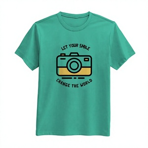 180 GSM High Quality Eco-Friendly Men's Streetwear T Shirt Heavyweight Cotton Boxy Fit Color Blocked Cartoon Print Custom <b>Logo</b> - Product Image 2