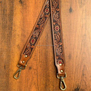 Nouvelles sangles de sac pour femmes accessoires en cuir usiné à la main longue bandoulière en cuir de vache véritable sac à main détachable et sangles de guitare - Product Image 3