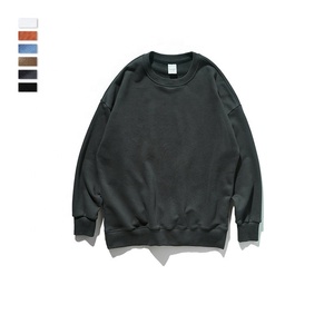 New Arrival Bulk Sale Homme Genser Svitcemizo Men's Print High Street Streetwear Pure Color Fleece Sweatshirts Custom Logo - Product Image 5