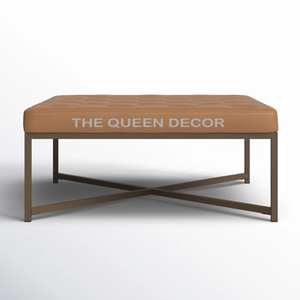 Modern Luxury Stainless Steel Leg Fabric or Leather <b>Bed</b> <b>End</b> Stool Bedroom Seat Bench Ottoman <b>Bed</b> Stool Chair - Product Image 3