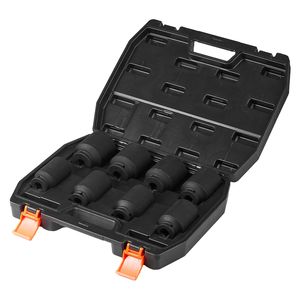 Set di chiavi a bussola per dadi di cardano SAE a 6 punte - 8 pezzi - Attacco da 1/2" - Trattamento termico CR-MO - Set di chiavi a bussola a impatto per dadi di cardano di grandi dimensioni - Product Image 2