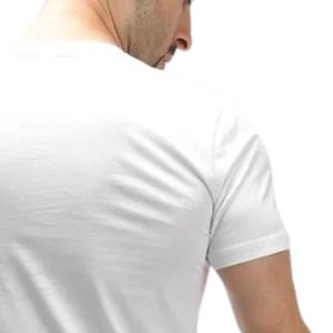 Men's <b>White</b> Slim Fit Crew Neck Short Sleeve T Shirt <b>Plain</b> Basic Casual Everyday Wear Tee - Product Image 4