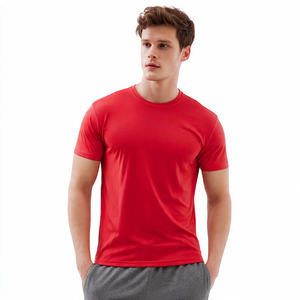 T-shirts de yoga pour hommes en polyester 100 %, coupe ajustée, manches courtes, col rond, respirants, séchage rapide, vêtements de sport et de fitness - Product Image 5