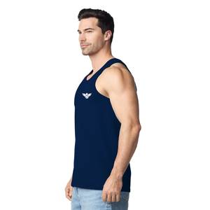 <b>Mens</b> Sleeveless Tank Top <b>Gym</b> Workout Training Running Casual 100% Cotton Soft Breathable Athletic Summer Logo Front <b>Vest</b> - Product Image 5
