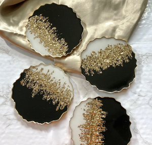 Custom Resin Coasters Personalized Drink <b>Mats</b> Stylish <b>Table</b> Decor <b>Placements</b> Resin Coasters from India - Product Image 1