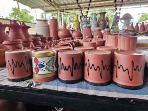 Handmade Eco-Friendly Pack 6 Reusable 250 ML Organic Clay Traditional Cups India Exporter Drinking Water <b>Tea</b> Lassi Beer Bulk - Product Image 2