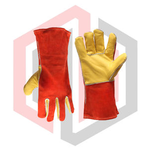 Gants de sécurité en cuir blancs, sans silicone, sans poudre, flexibles, respirants, avec manchette résistante aux déchirures et isolants thermiquement - Product Image 4