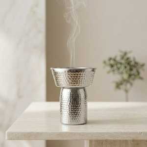 Brûleur d'encens en acier inoxydable de qualité supérieure, Mubkhar Bakhoor, idéal pour la décoration intérieure et la présentation d'encens Oud, parfait pour la revente. - Product Image 5