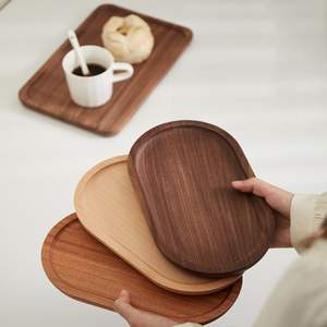 Plateau de service en bois massif fait à la main, plateau de petit-déjeuner avec poignées latérales pour café, thé, collations, décoration de table à manger - Product Image 5