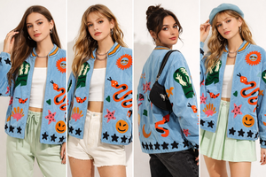 Nueva Chaqueta Safari de Terciopelo Ecológica para Invierno, Diseño Boho con Bordado de Serpiente y Forro de Algodón para Festivales - Product Image 3