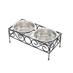 ชามสเตนเลสสำหรับสัตว์เลี้ยงทันสมัยพร้อมขาตั้งโลหะทนทานเพรียวบางใช้งานได้หลากหลายขนาดสำหรับแมวและสุนัข - Product Image 5