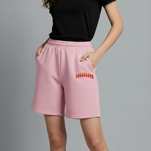 Shorts de sport taille haute pour femme en polaire épaisse, chauds, ajustables, pour l'entraînement et le fitness - Product Image 1