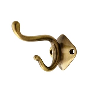 Contemporary brass wall coat <b>hook</b> engineered for versatile hanging needs and seamless integration into home decor - Product Image 2