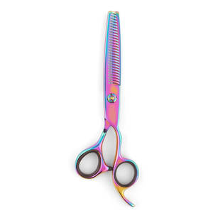 Tijeras de Peluquería Profesionales de Acero Inoxidable con Diseño Ergonómico, Premium Rainbow Offset Thinners, para Expertos de Salón - Product Image 1