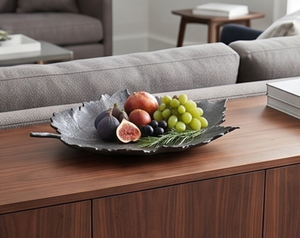 Elegant Leaf Shape Food Serving Platter For Wedding Hotel Restaurant Home Stylish Tabletop Accent - Product Image 2