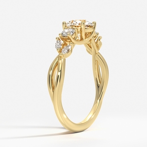 Romantic Bridal Engagement <b>Ring</b> Gold Tone with Sparkling Diamond Style <b>Crystal</b> Wedding Proposal Gift - Product Image 3