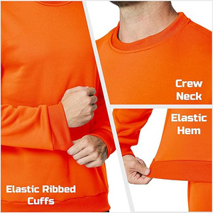 Men's Performance Fit Athletic Pullover Sweatshirt 100% Cotton Stretchable <b>Fabric</b> for Winter Sports Gym Fitness Outdoor Training - Product Image 5