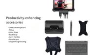 Tablette industrielle robuste 2 en 1 de 12 pouces, Intel Celeron N5100, Windows 11 Pro, 8 Go, 128 Go, IP65, GPS pour ERP WMS
