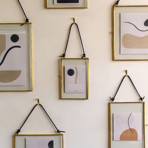 Gold Metal & Glass Photo <b>Frame</b> with Glass Hanging <b>Wall</b> Decor <b>for</b> Home Decoration Customized Glass <b>Picture</b> <b>Frame</b> - Product Image 5