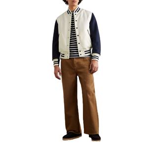 Chaqueta Universitaria de Béisbol para Hombre, Estilo Urbano, Lana/Poliéster, Resistente al Viento, Transpirable, con Logotipo Personalizado Bordado - Product Image 1