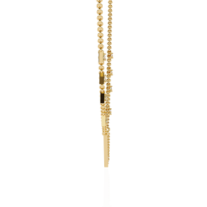 Delicate Chevron Pendant V-Shape Triangle Diamond <b>Necklace</b> 10K 14K 18K Yellow Gold - Product Image 2