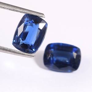 Fabrication de bijoux à facettes de taille ovale en kyanite indonésienne naturelle de 8mm faite à la main fabrication de pierres précieuses en vrac en gros - Product Image 4