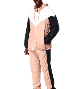 Ensemble de survêtement coupe-vent personnalisé pour homme, respirant, léger, en nylon tissé, à capuche, imperméable, design 2-en-1, collection hiver 2026 - Product Image 1