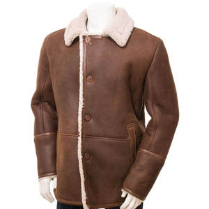 Chaqueta de Cuero Genuino de Piel de Oveja para Hombre, Diseño Personalizado OEM ODM, Prenda Exterior de Cuero Suave de Alta Calidad - Product Image 5