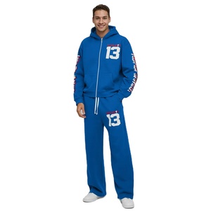 Survêtements d'hiver sur mesure de haute qualité pour adultes, unis, à la mode, avec cordon de serrage, à capuche, imprimés, écologiques, 100 % coton - Product Image 2