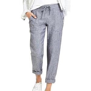 Premium Quality <b>Women's</b> Elastic Waist <b>Trousers</b> Comfortable Flat Front Design Customized Color & Size <b>Summer</b> Style ODM Wholesale - Product Image 1