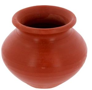 Olla de cocina de terracota tradicional de calidad superior con tapa Olla de arcilla natural para cocinar, servir y almacenar alimentos - Product Image 1