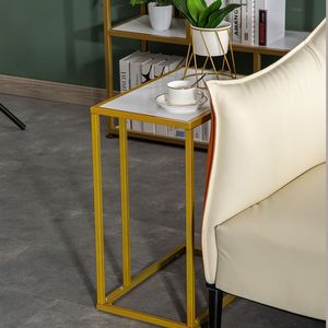 Eco-Friendly <b>White</b> <b>Marble</b> C-Shaped Couch <b>Side</b> <b>Table</b> Nesting End <b>Table</b> for Living Room Bedroom Durable Stylish Next Sofa <b>Table</b> - Product Image 2