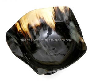 Bol en corne de conception rustique vintage moderne, poli, personnalisable, de haute qualité, écologique, artisanal, grande capacité pour les aliments - Product Image 3