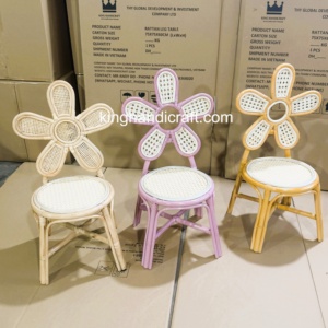 Chaise pour enfants en rotin tressé faite à la main pour location de fêtes d'anniversaire, mobilier pour enfants, directement de l'usine, OEM ODM Vietnam - Product Image 5