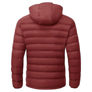Unisex <b>Winter</b> Quilted Puffer Jacket 100% Nylon Stand Lightweight Travel <b>Coat</b> Removable Hood Windproof Warm OEM Branding Bulk - Product Image 1