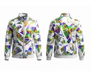 Veste bomber sublimée à fermeture éclair intégrale, vêtements de course et de fitness, chaude, respirante, séchage rapide |   Tailles Hommes Femmes Jeunes - Product Image 5