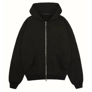 Sudadera con capucha de invierno unisex para hombre con cremallera completa, diseño de máscara de araña, peso pesado 350g, ecológica, personalizada, oversize, 100% algodón - Product Image 1