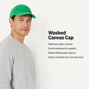 Casquette de baseball verte à 6 panneaux, réglable, en sergé de coton, unisexe, décontractée, couleur unie, taille adulte - Product Image 3