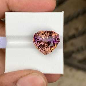 Ametrino Boliviano Natural en Forma de Corazón, Piedra Preciosa Bicolor Facetada Suelta, Piedra de Primera Calidad para Joyería - Product Image 1