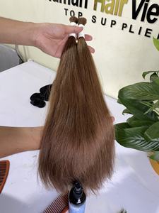 Extension de cheveux Remy naturels à Double Drawn — queen beauty, brun foncé, perruque alignée de cuticule brut, meilleure qualité - Product Image 6