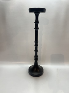 Modern Black Metal Aluminum Taper Candle Holder <b>Tall</b> Pillar Candle Stand <b>Table</b> Centerpiece Vintage Home Wedding Decoration - Product Image 1