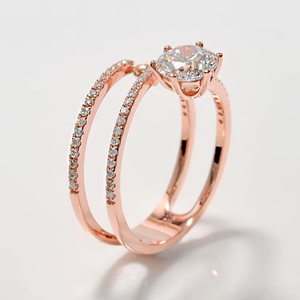 CONCEPTION 925 <b>Silver</b> D VVS2 Diamond Jewelry Custom 1ct Moissanite Diamond 18k <b>Solid</b> Gold Women Diamond Ring - Product Image 2