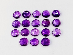Piedra Preciosa de Amatista Africana Natural de 7*7 mm, Amatista Natural en Forma Redonda, Piedras Sueltas con Corte Rosa para la Elaboración de Joyas - Product Image 4